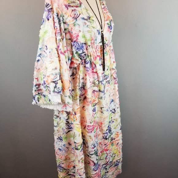 Boundless North Colorful Sky Dancer Embroidered Midi Dress Women's Small * NEW - Picture 11 of 12